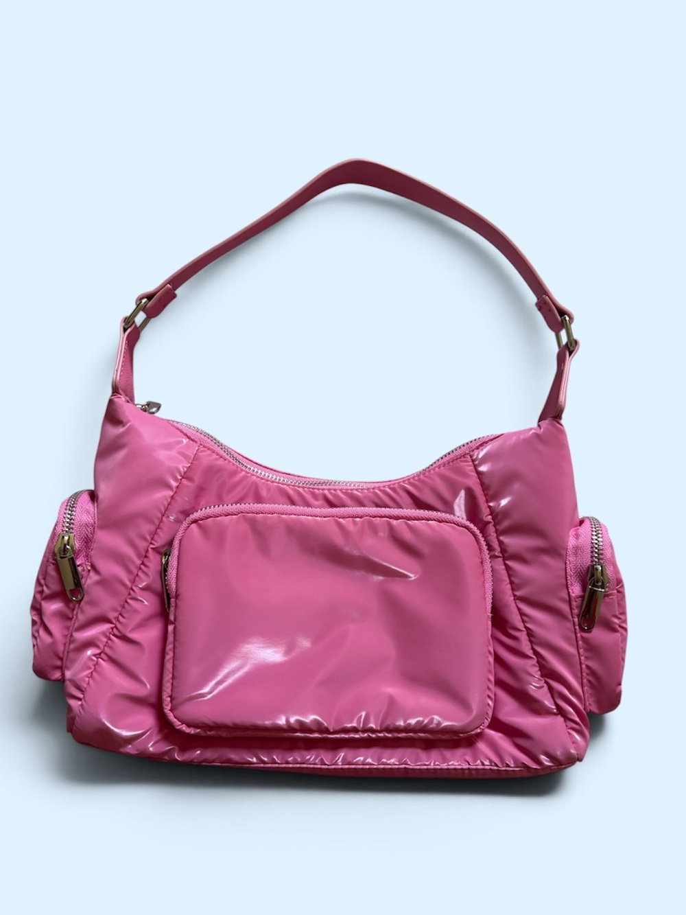 Wild fable Pink Nylon Shoulder Bag with multiple pockets